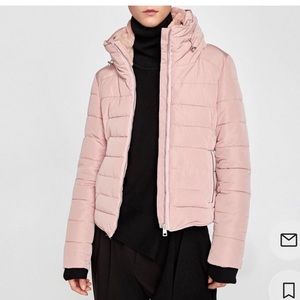 Pink Zara puffer Jacket